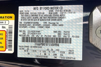 2015 Ford Mustang GT 50 Years Limited Edition