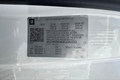 2019 Chevrolet Colorado Work Truck