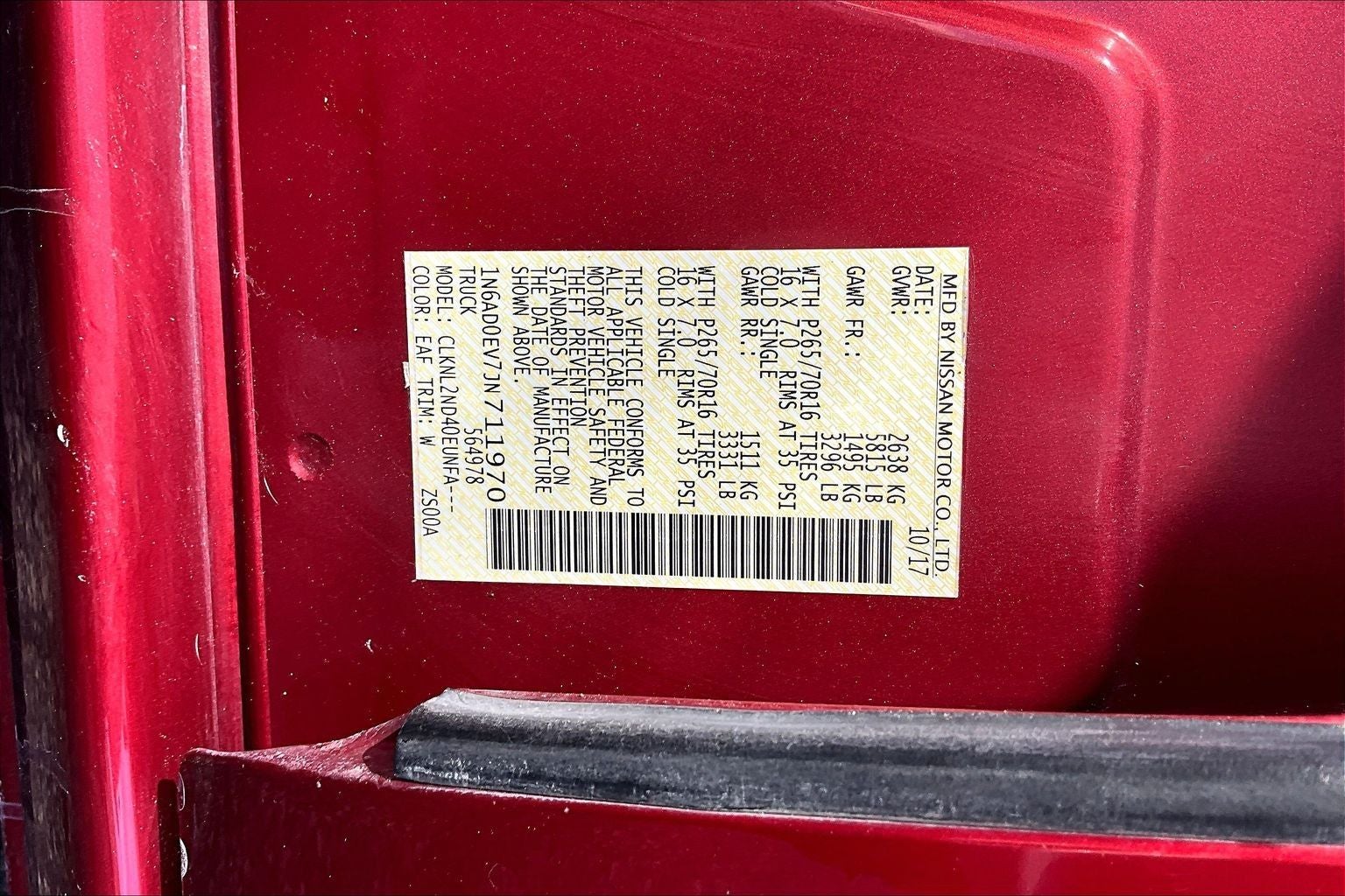 2018 Nissan Frontier SV