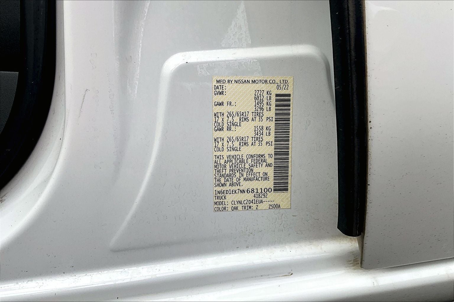 2022 Nissan Frontier SV