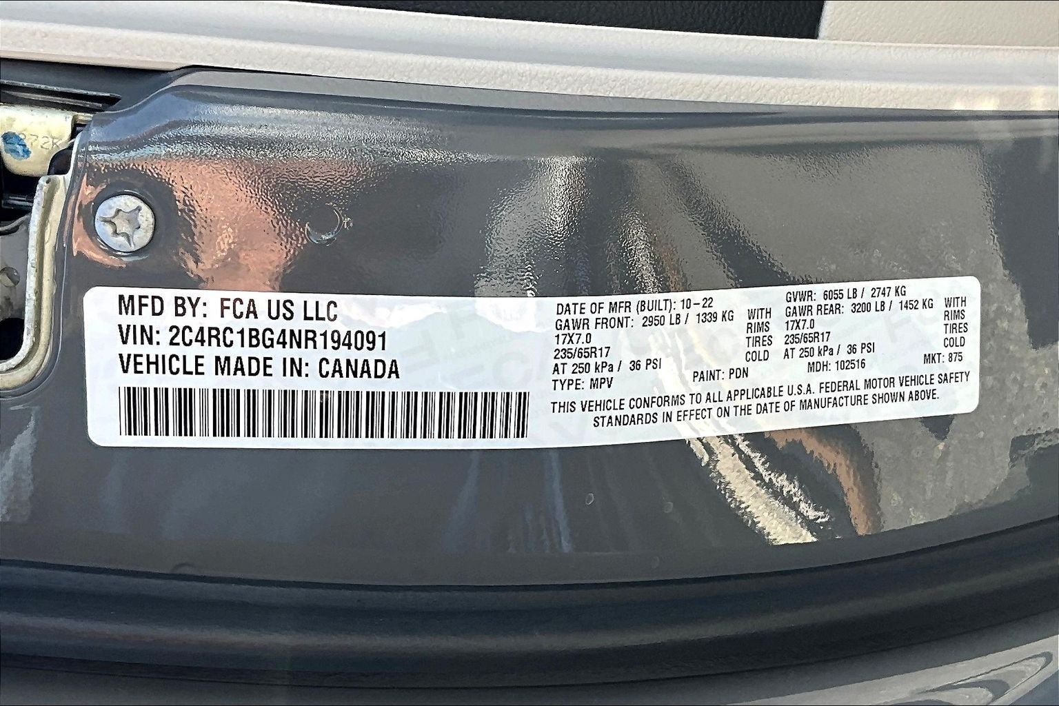2022 Chrysler Pacifica Touring L