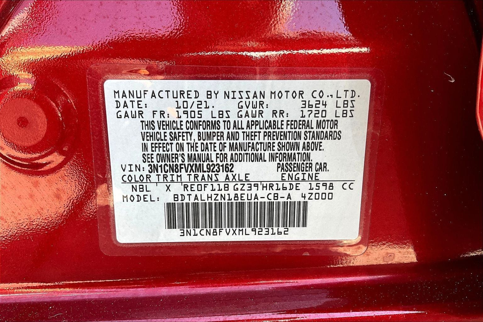 2021 Nissan Versa 1.6 SR