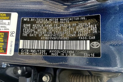 2015 Toyota Camry Hybrid LE