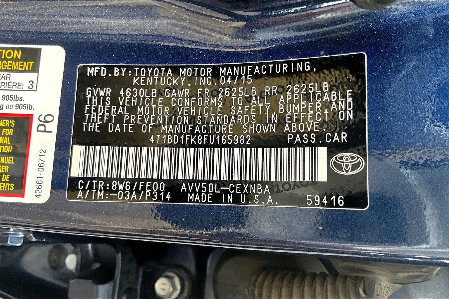 2015 Toyota Camry Hybrid LE