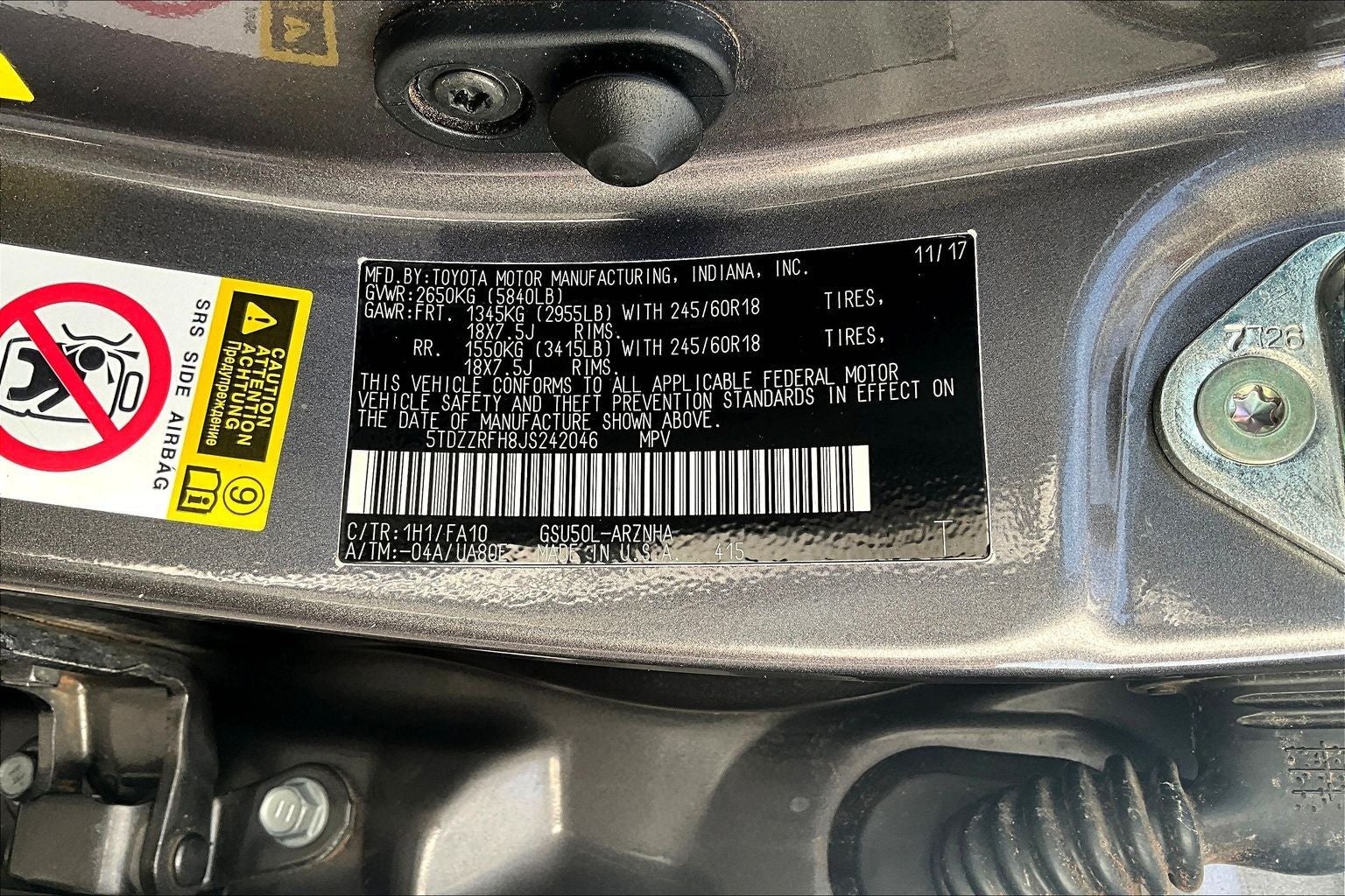 2018 Toyota Highlander Base