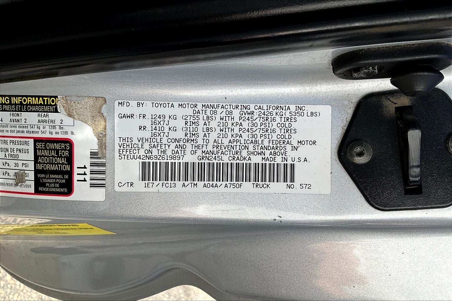 2009 Toyota Tacoma Base V6