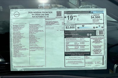 2026 Nissan Frontier Crew Cab SV