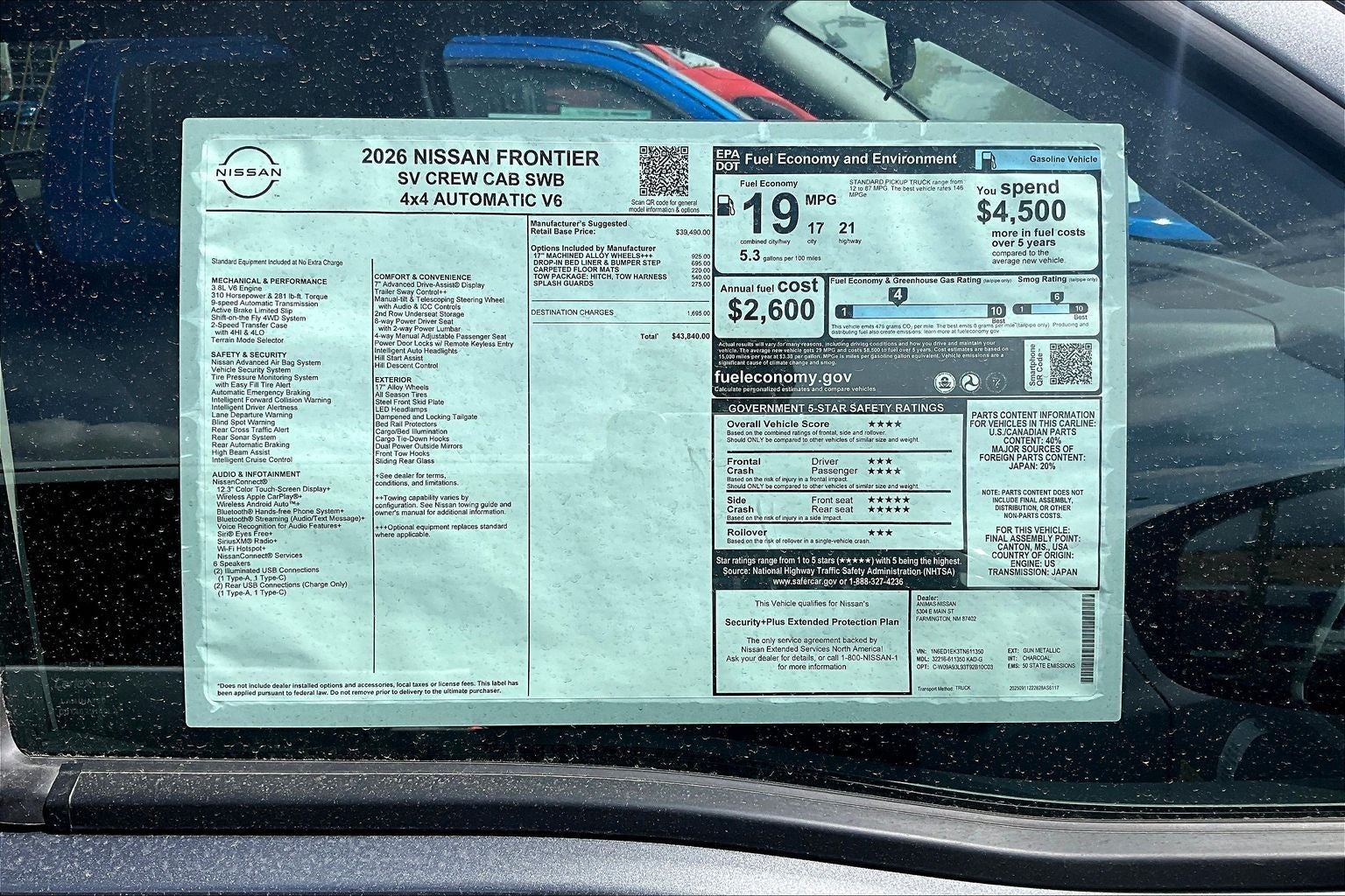 2026 Nissan Frontier Crew Cab SV