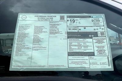 2026 Nissan Frontier Crew Cab SV