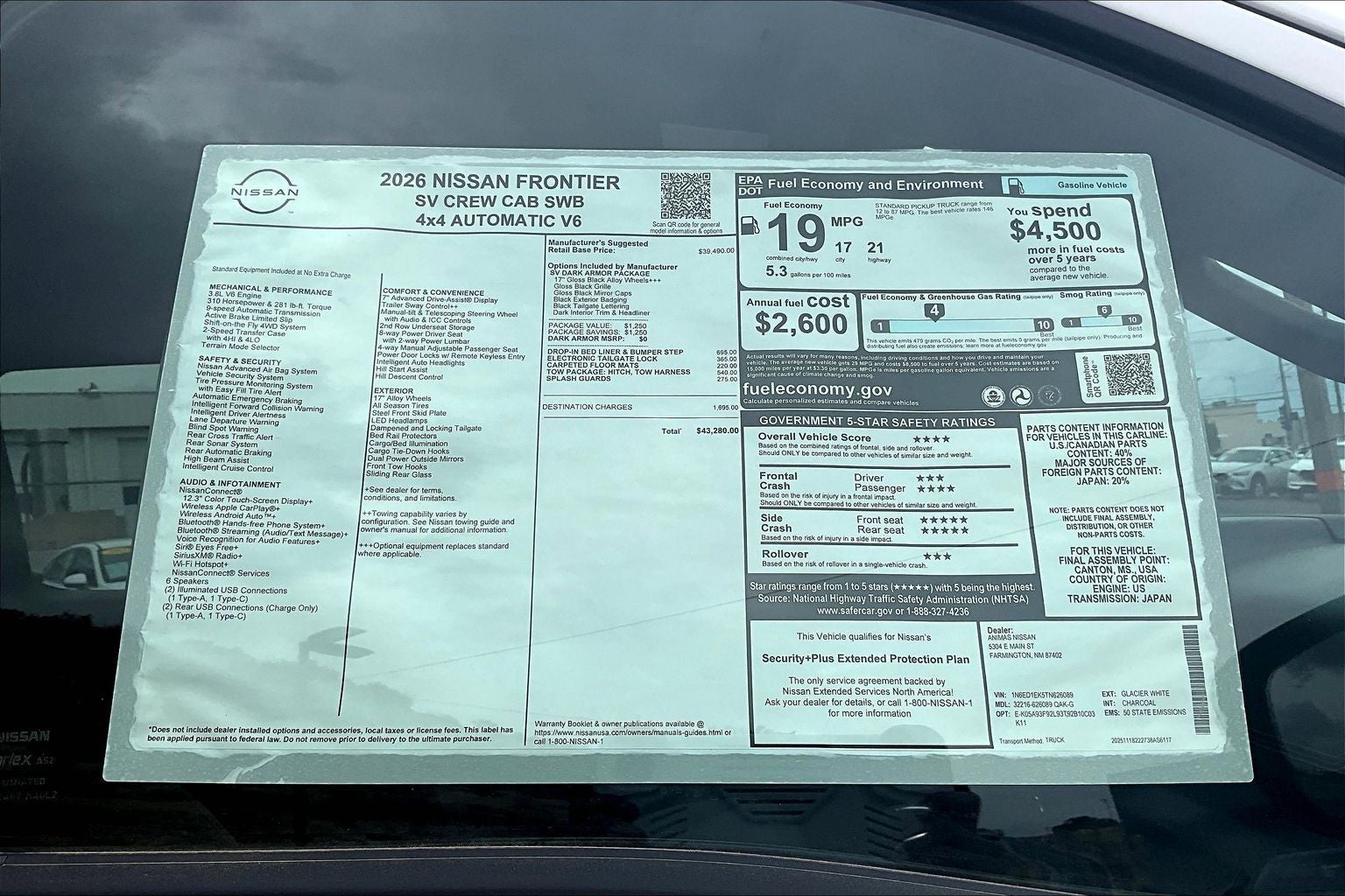 2026 Nissan Frontier Crew Cab SV