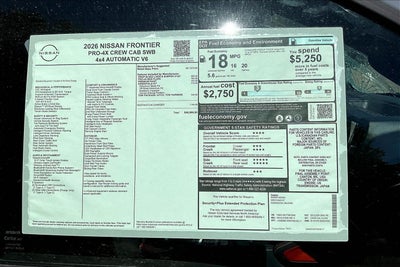 2026 Nissan Frontier Crew Cab PRO-4X®