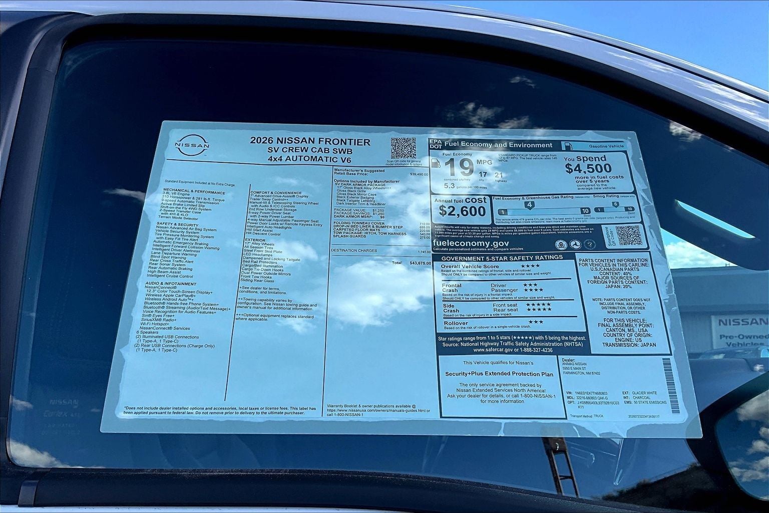 2026 Nissan Frontier Crew Cab SV