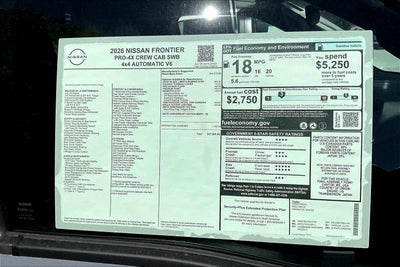2026 Nissan Frontier Crew Cab PRO-4X®