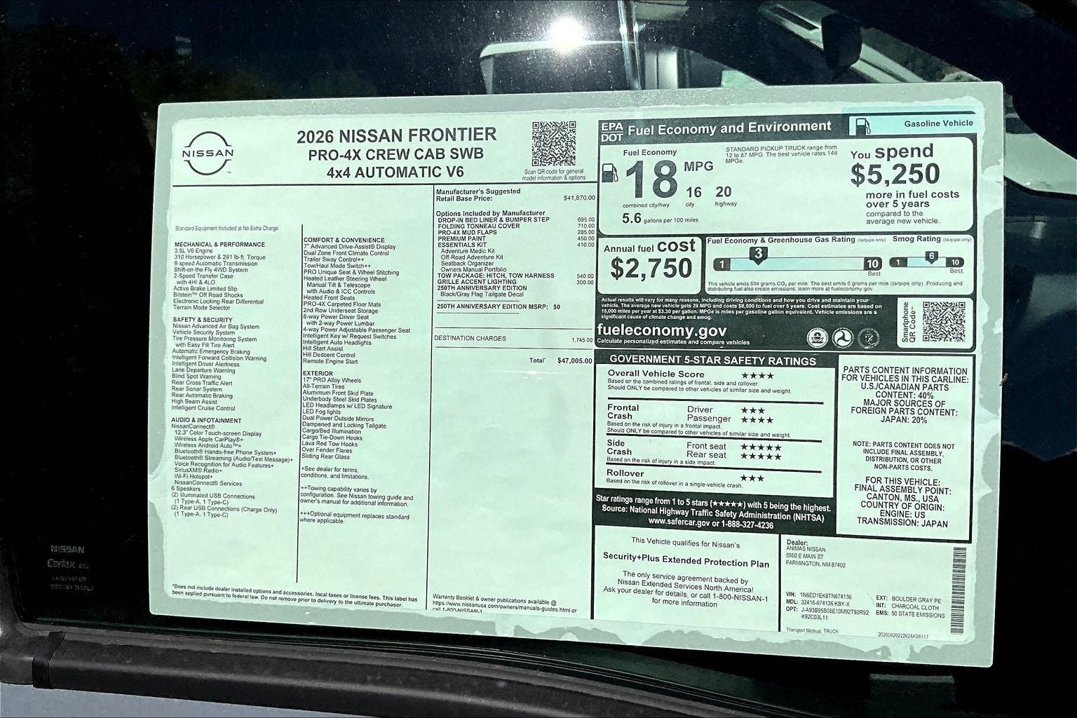2026 Nissan Frontier Crew Cab PRO-4X®