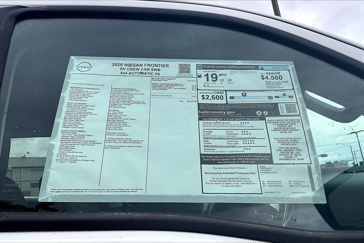 2026 Nissan Frontier Crew Cab SV