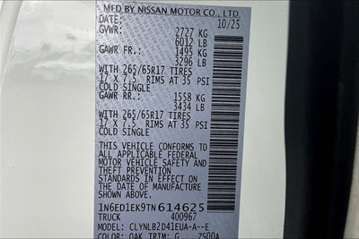 2026 Nissan Frontier Crew Cab SV
