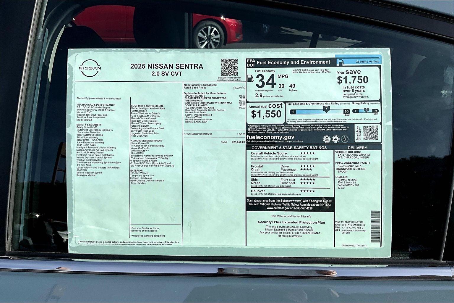 2025 Nissan Sentra SV