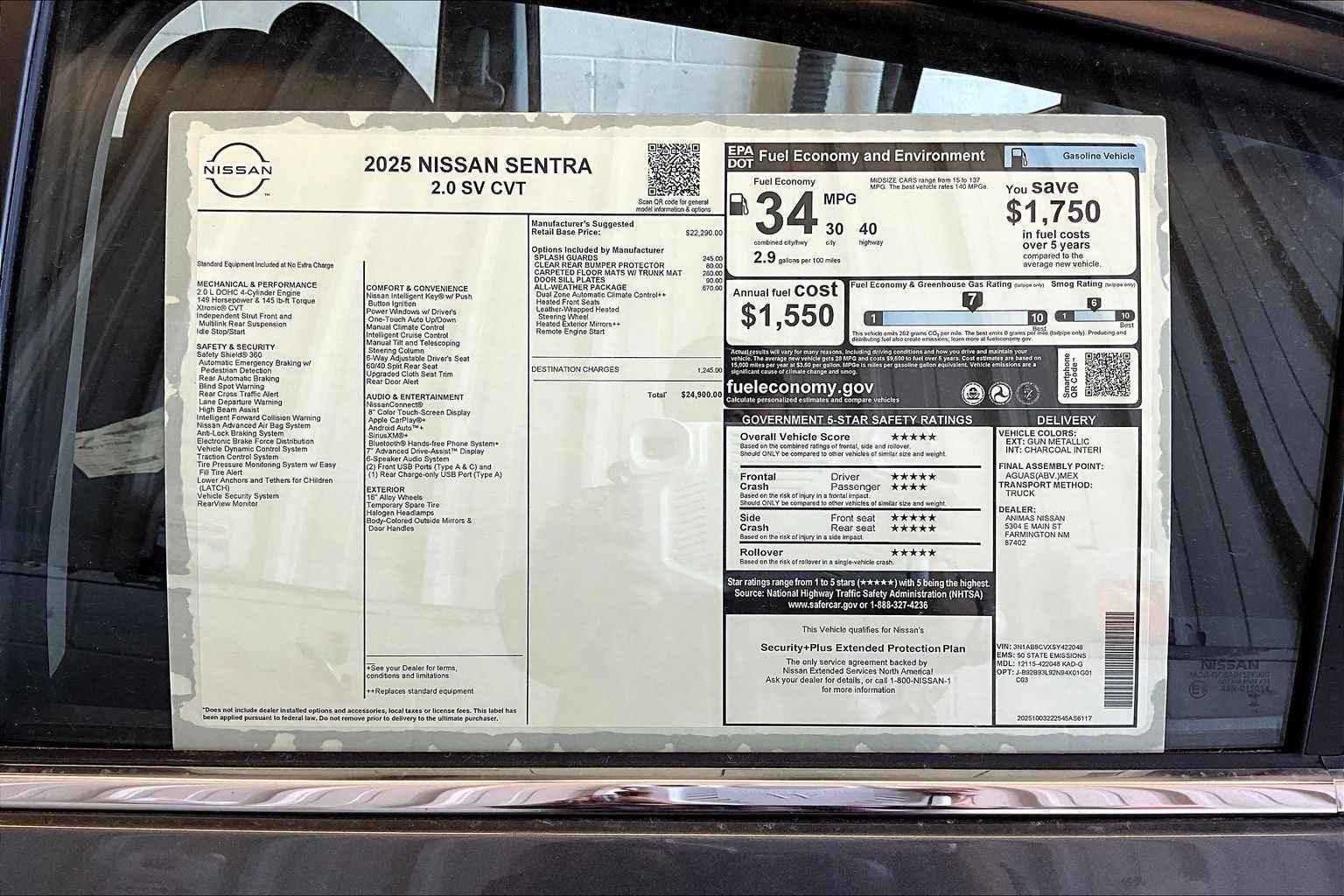2025 Nissan Sentra SV