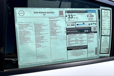 2026 Nissan Sentra SV