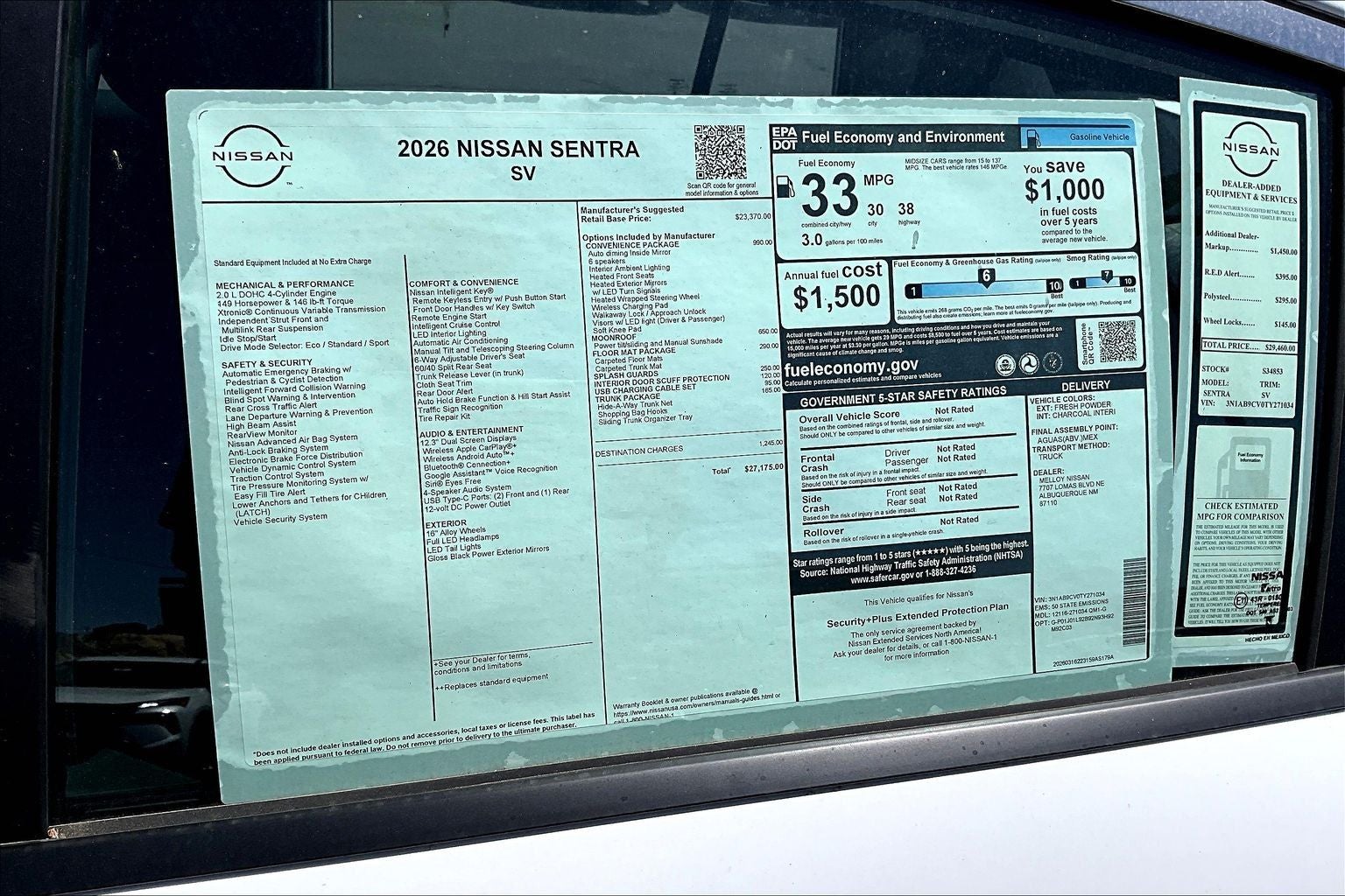 2026 Nissan Sentra SV