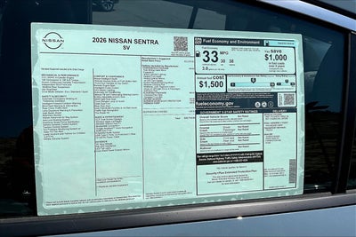 2026 Nissan Sentra SV