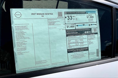 2027 Nissan Sentra SV