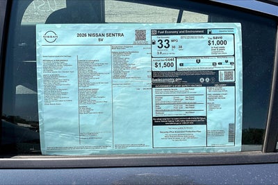 2026 Nissan Sentra SV
