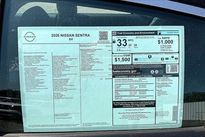2026 Nissan Sentra SV