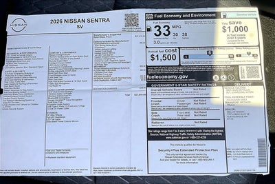 2026 Nissan Sentra SV