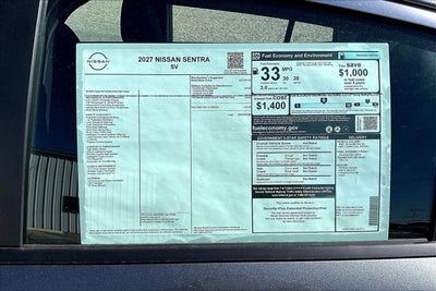 2027 Nissan Sentra SV