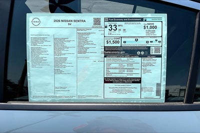 2026 Nissan Sentra SV
