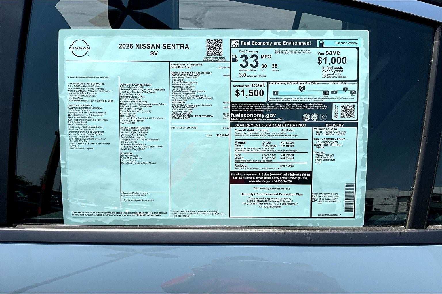 2026 Nissan Sentra SV