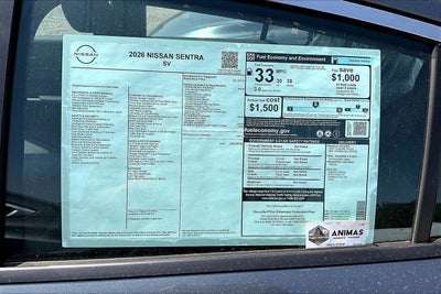 2026 Nissan Sentra SV