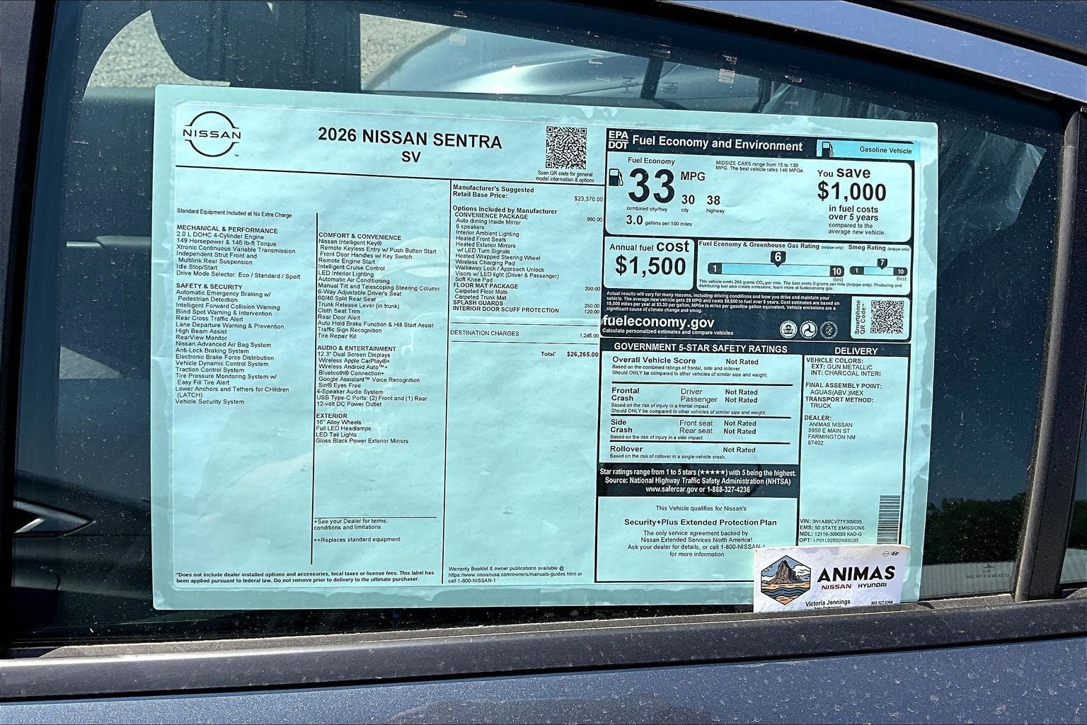 2026 Nissan Sentra SV