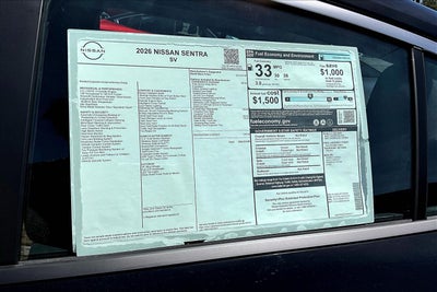 2026 Nissan Sentra SV