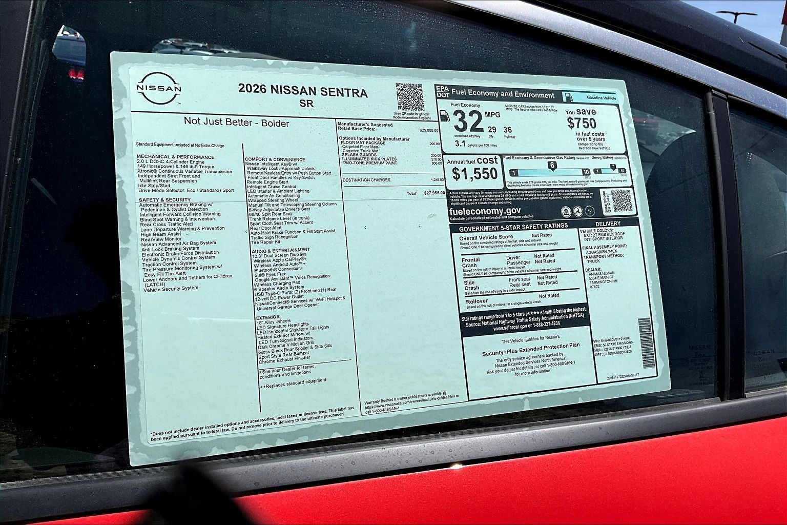 2026 Nissan Sentra SR