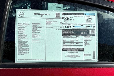 2025 Nissan Versa SV