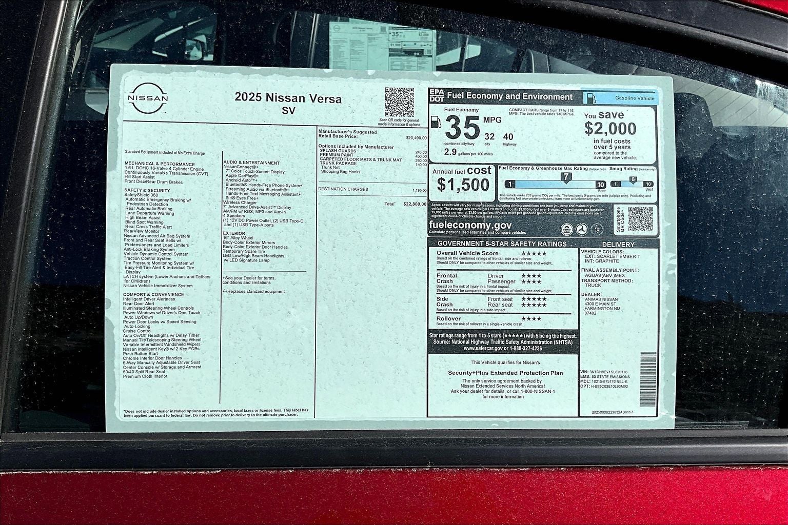 2025 Nissan Versa SV