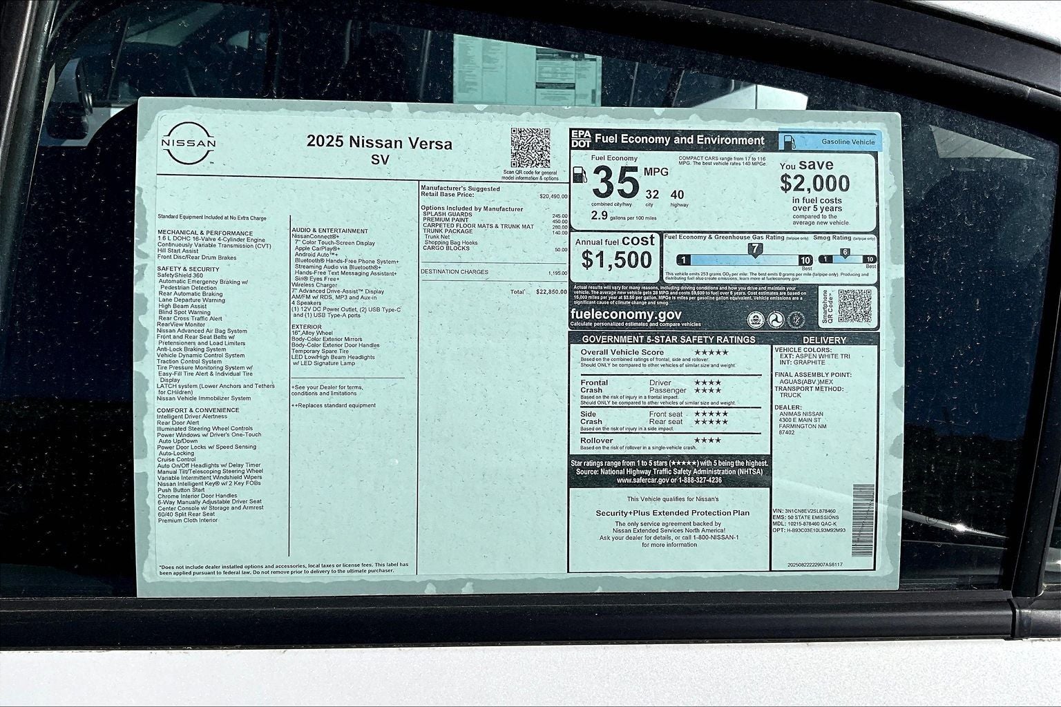 2025 Nissan Versa SV