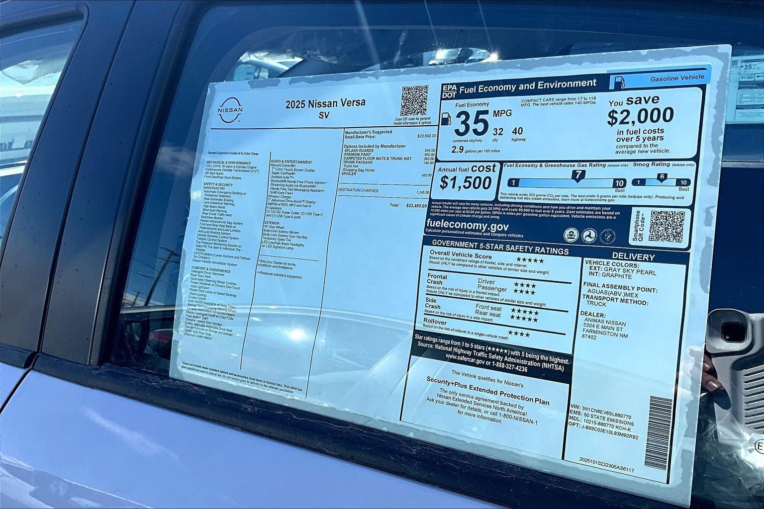 2025 Nissan Versa SV