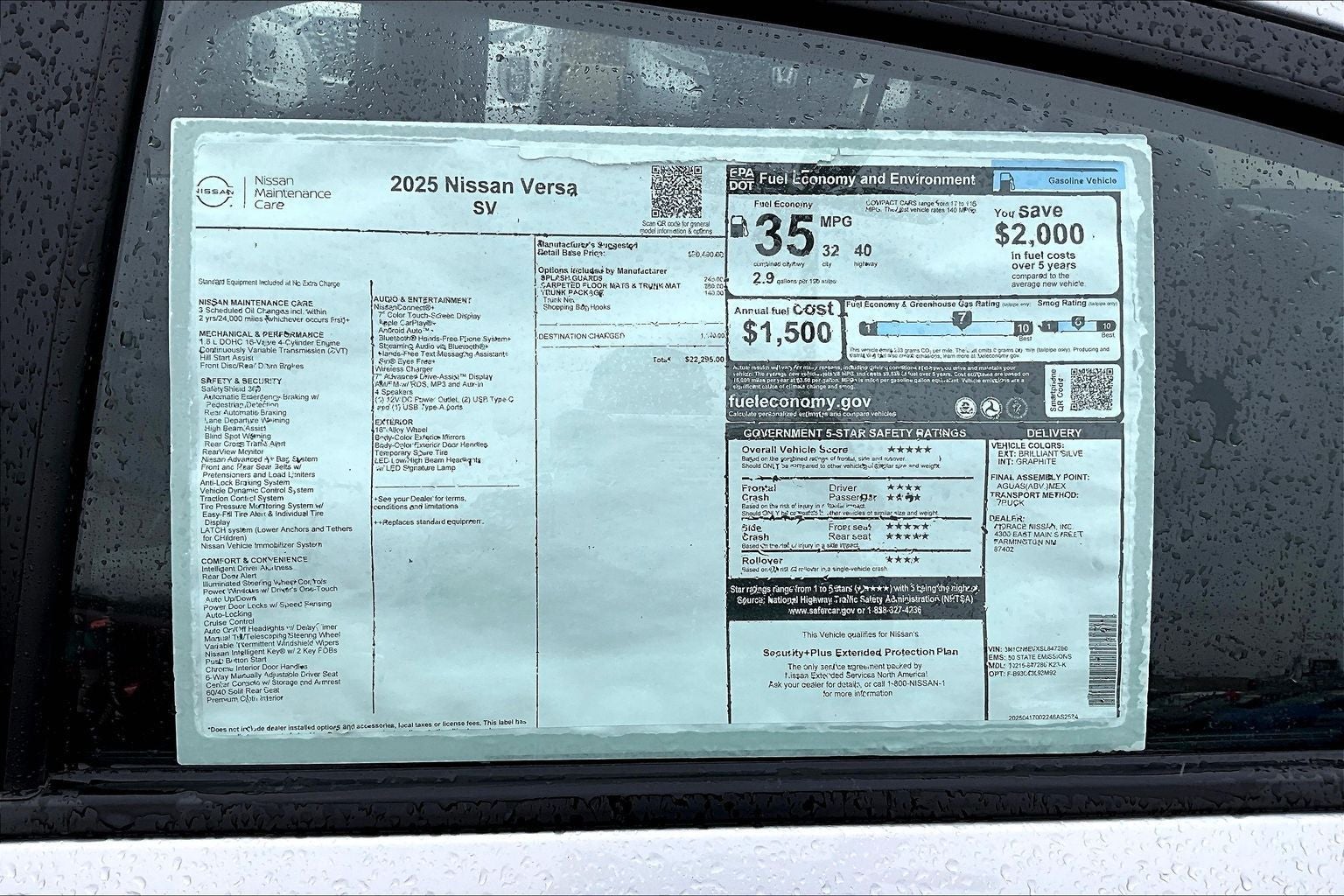 2025 Nissan Versa 1.6 SV