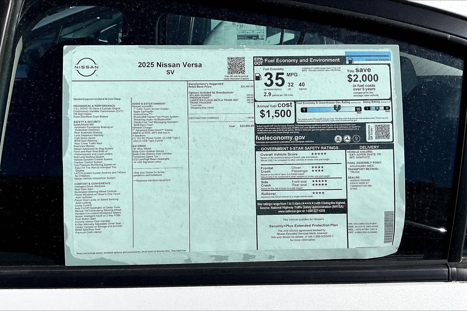 2025 Nissan Versa SV