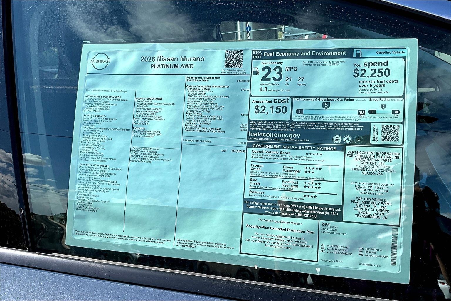 2026 Nissan Murano Platinum