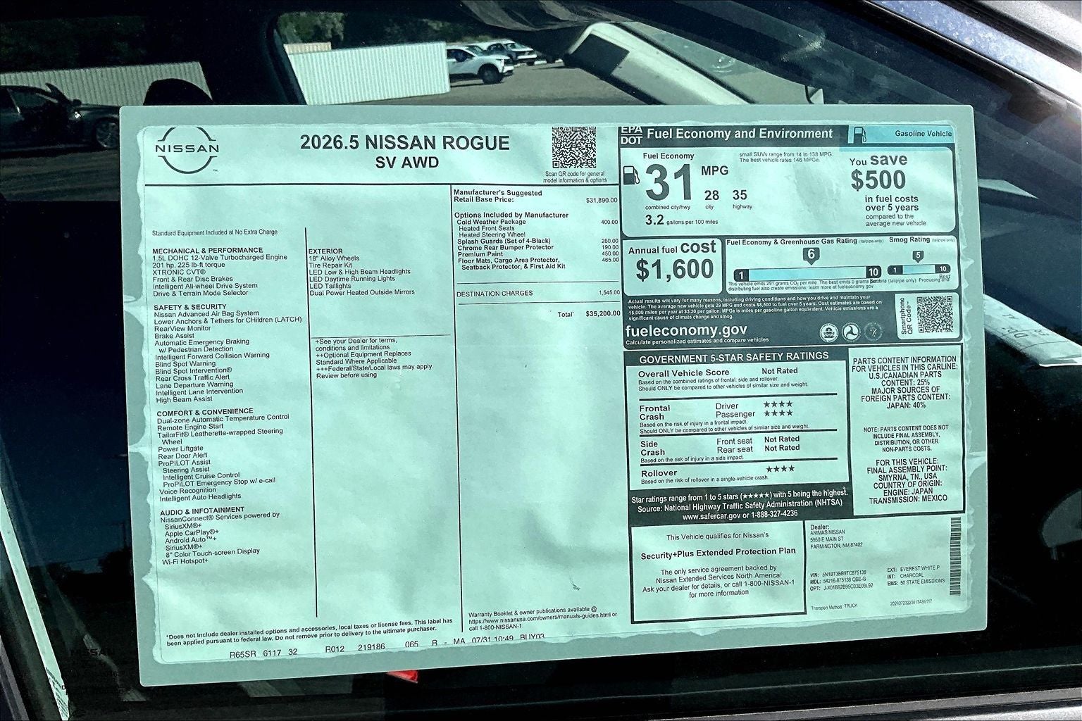 2026 Nissan Rogue SV