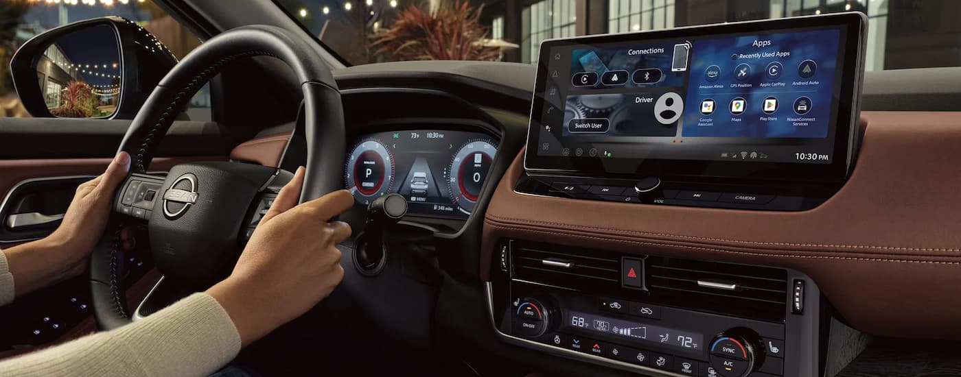 Dashboard and infotainment screen in a 2026 Nissan Rogue