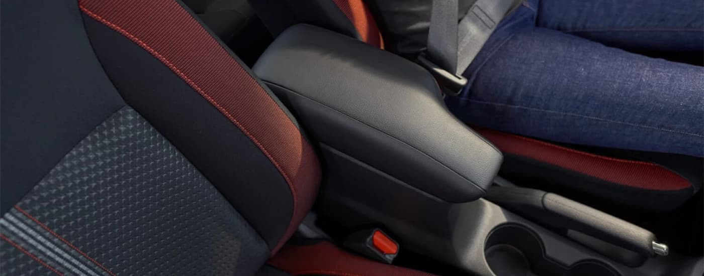 Front seating and center console in a 2026 Nissan Versa