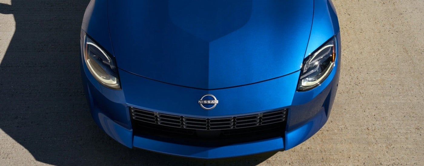 Front of a blue 2026 Nissan Z