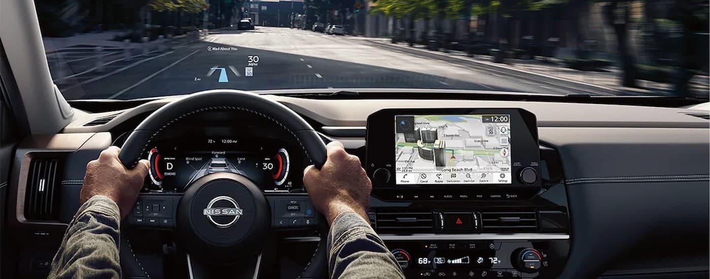Black dash in a 2026 Nissan Pathfinder.